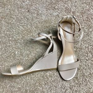 Nude wedge heels